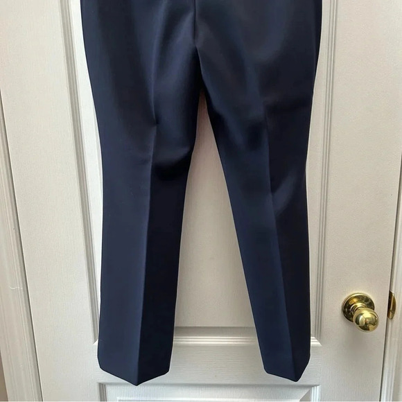 Banana Republic Pants High Rise  Crop Flare Leg Trousers Navy Blue Size 0 NWT - Picture 9 of 16